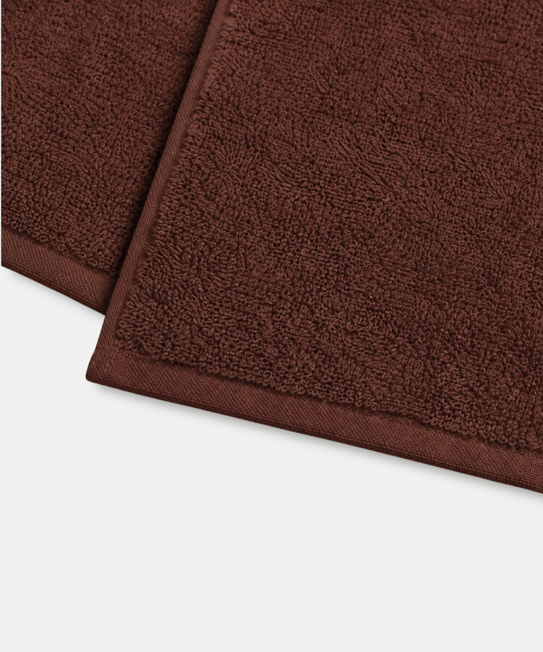 Gästehandtuch Zero-Twist Baumwolle 30x30 cm (4 Stk.) | Chestnut