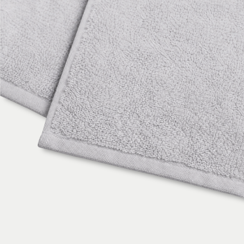 Gästehandtuch Zero-Twist Baumwolle 30x30 cm (4 Stk.) | Silbergrau