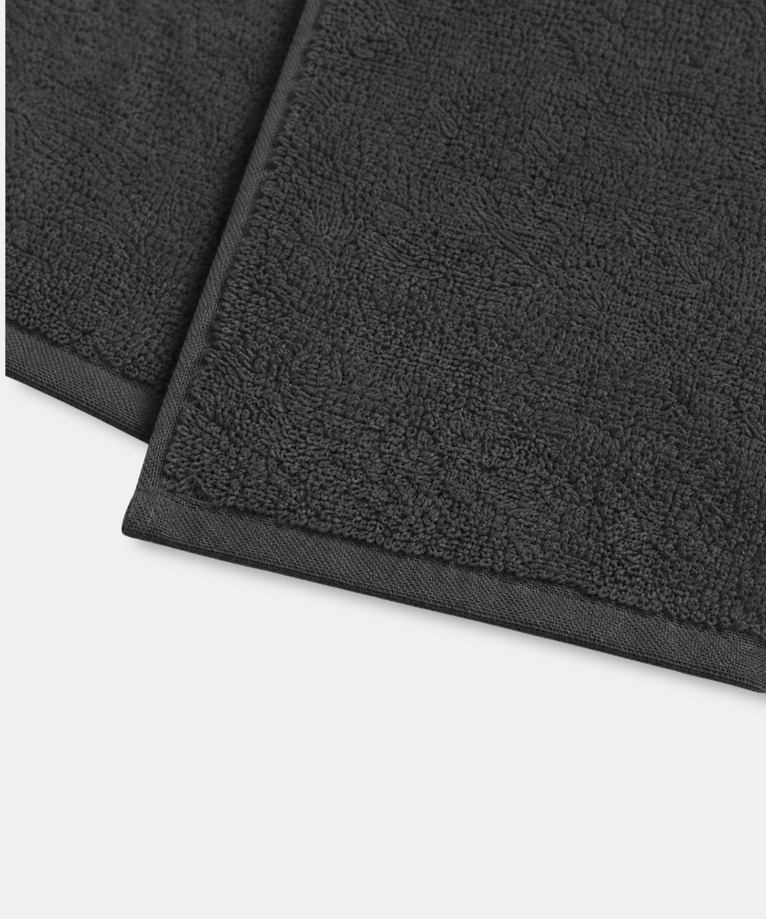 Gästehandtuch Zero-Twist-Baumwolle 30x30 cm (4 Stk.) | Anthrazit