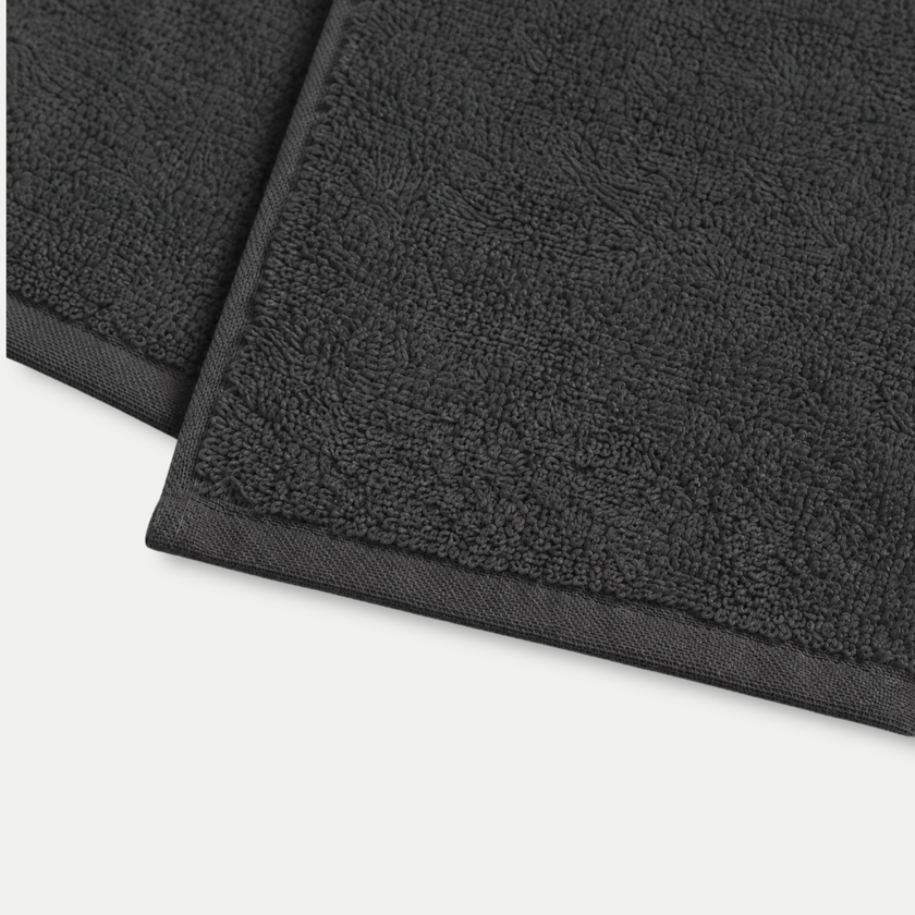 Gästehandtuch Zero-Twist-Baumwolle 30x30 cm (4 Stk.) | Anthrazit