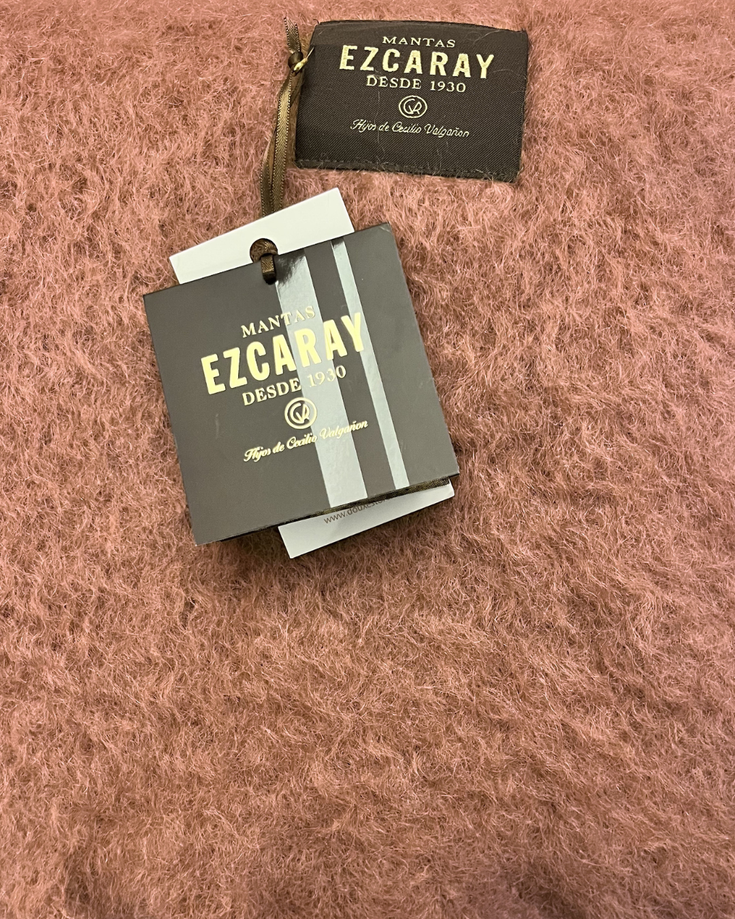 Ezcaray Mohair Plaid - Altrosa 260x240 cm