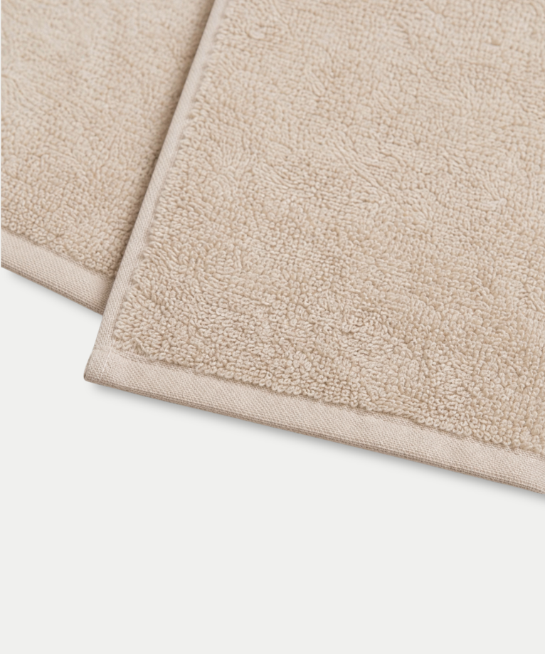 Gästehandtuch Zero-Twist-Baumwolle 30x30 cm (4 Stk.) | Latte