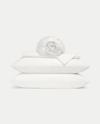 Bettbezug-Set & Spannbettlaken Perkal Chalk White Bettbezug-Set & Spannbettlaken Perkal Chalk White
