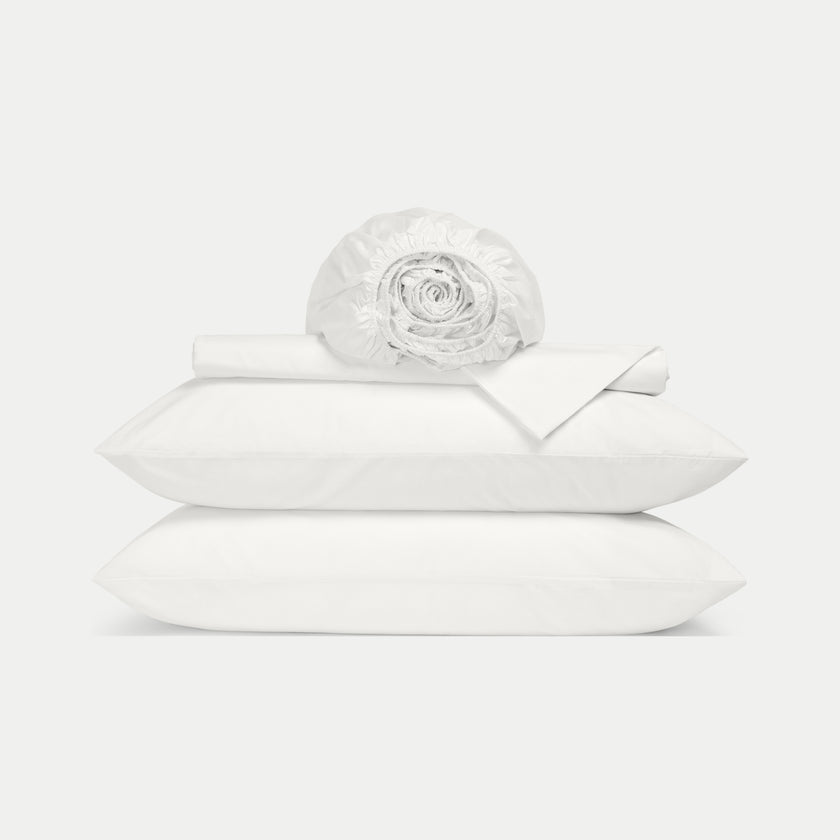 Bettbezug-Set & Spannbettlaken Perkal Chalk White