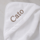 Baby-Badeponcho Zero-Twist-Baumwolle mit Bestickung | Weiß