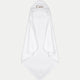 Baby-Badeponcho Zero-Twist-Baumwolle mit Bestickung | Weiß