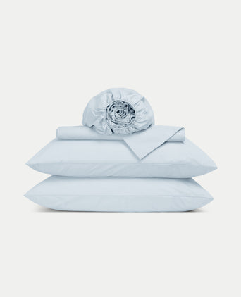 Bettbezug-Set & Spannbettlaken Perkal Pastel Blue Bettbezug-Set & Spannbettlaken Perkal Pastel Blue