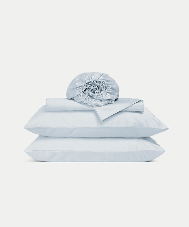 Bettbezug-Set & Spannbettlaken Satin Pastel Blue