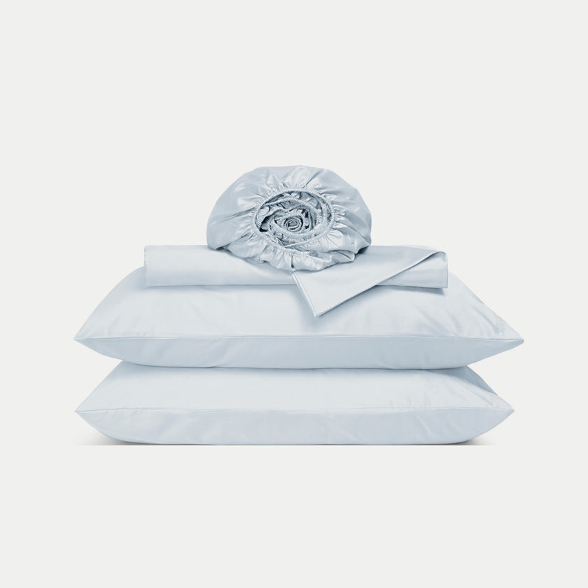 Bettbezug-Set & Spannbettlaken Satin Pastel Blue