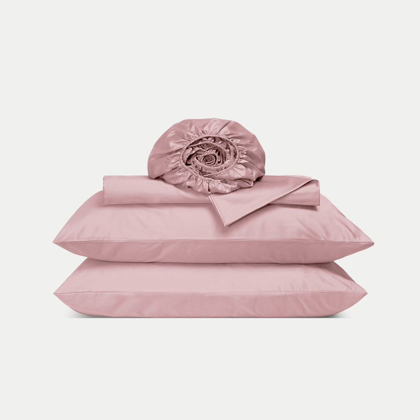 Bettbezug-Set & Spannbettlaken ägyptische Baumwolle Satin | blush pink