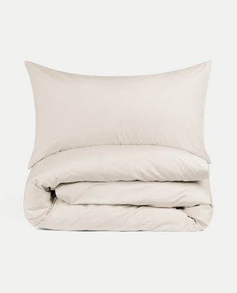 Bettbezug-Set ägyptische Baumwolle Perkal 400TC | Chalk White Bettbezug-Set ägyptische Baumwolle Perkal 400TC | Chalk White