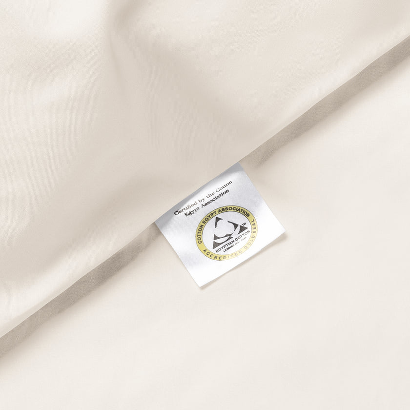 Kinderbettbezug ägyptische Baumwolle Perkal 400TC Chalk White - Petit Hôtel
