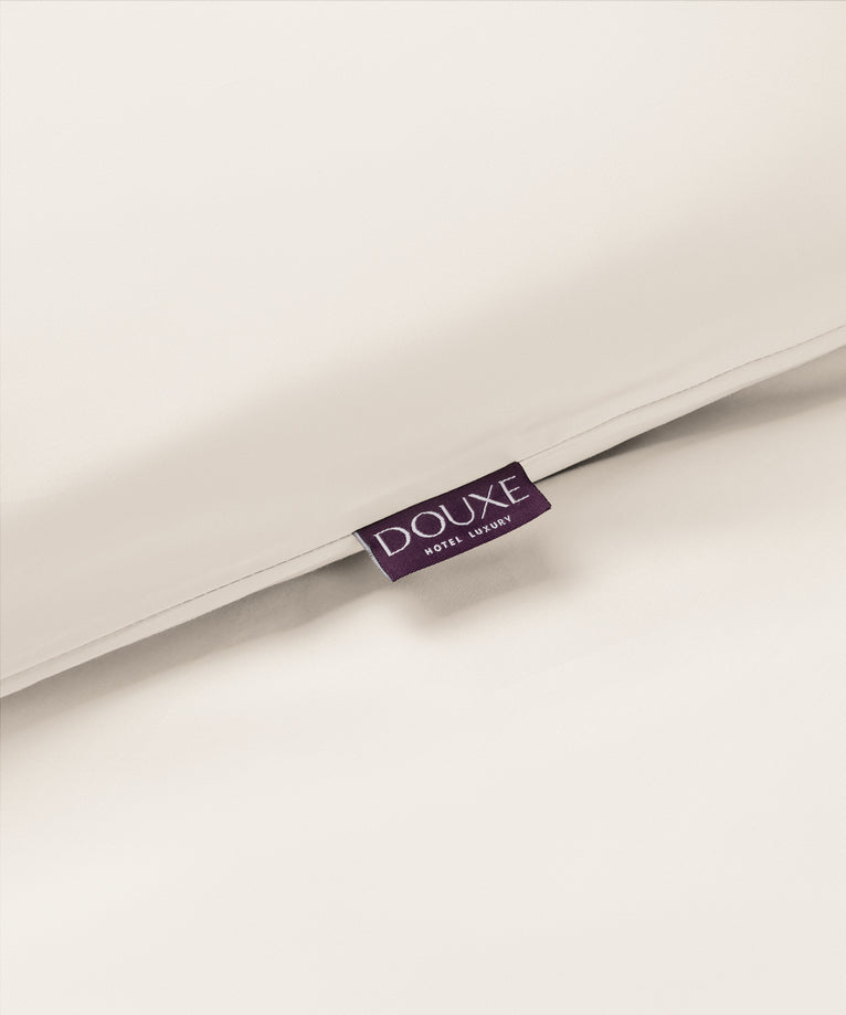 Kinderbettbezug ägyptische Baumwolle Perkal 400TC Chalk White - Petit Hôtel