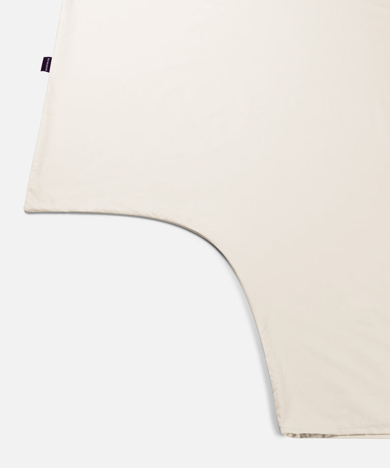 Kinderbettbezug ägyptische Baumwolle Perkal 400TC Chalk White - Petit Hôtel