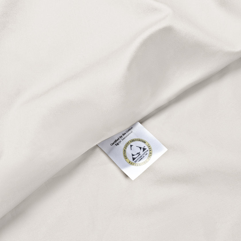 Bettbezug-Set & Spannbettlaken ägyptische Baumwolle Satin | Cream