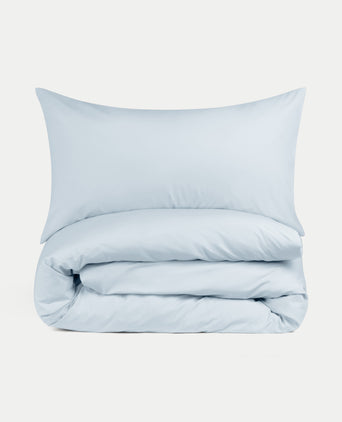 Bettbezug-Set ägyptische Baumwolle Perkal 400TC | Pastel Blue Bettbezug-Set ägyptische Baumwolle Perkal 400TC | Pastel Blue