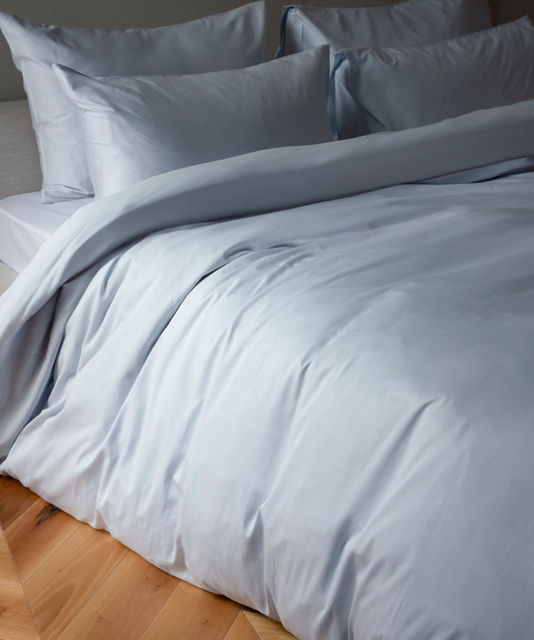 Bettbezug-Set ägyptische Baumwolle Satin 400TC | Pastel Blue