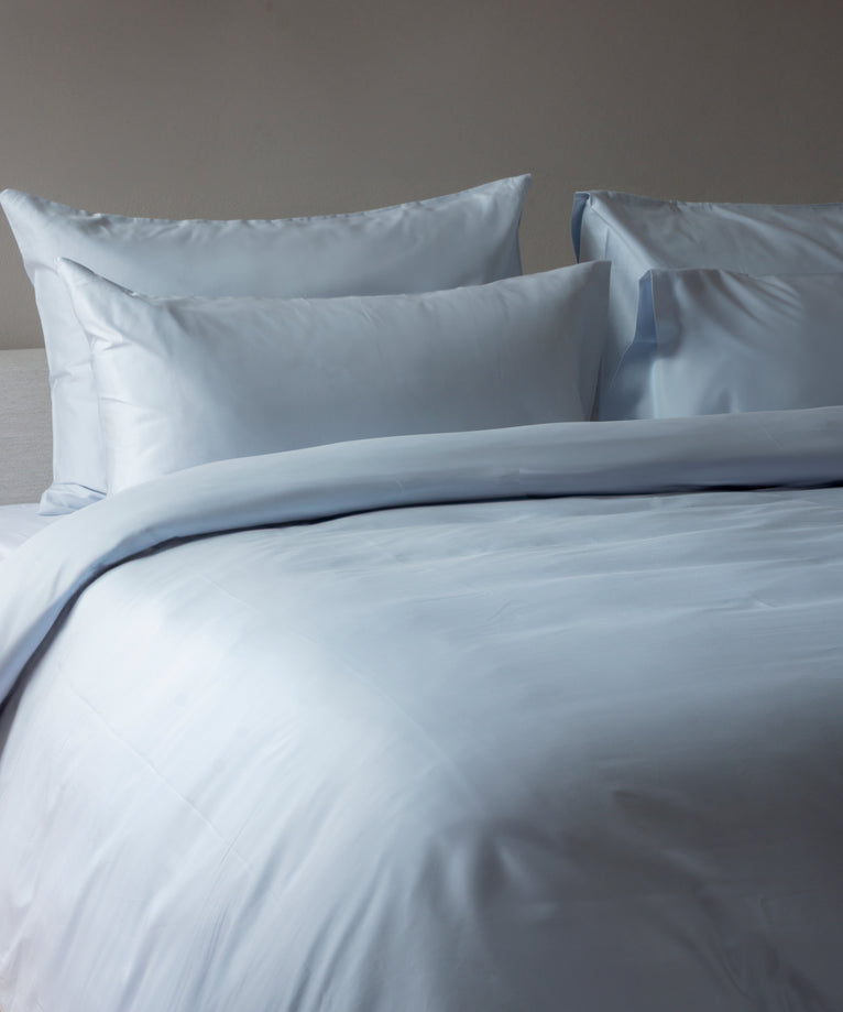 Bettbezug-Set ägyptische Baumwolle Satin 400TC | Pastel Blue