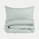 Kinderbettbezug ägyptische Baumwolle Perkal 400TC Pastel Green - Petit Hôtel