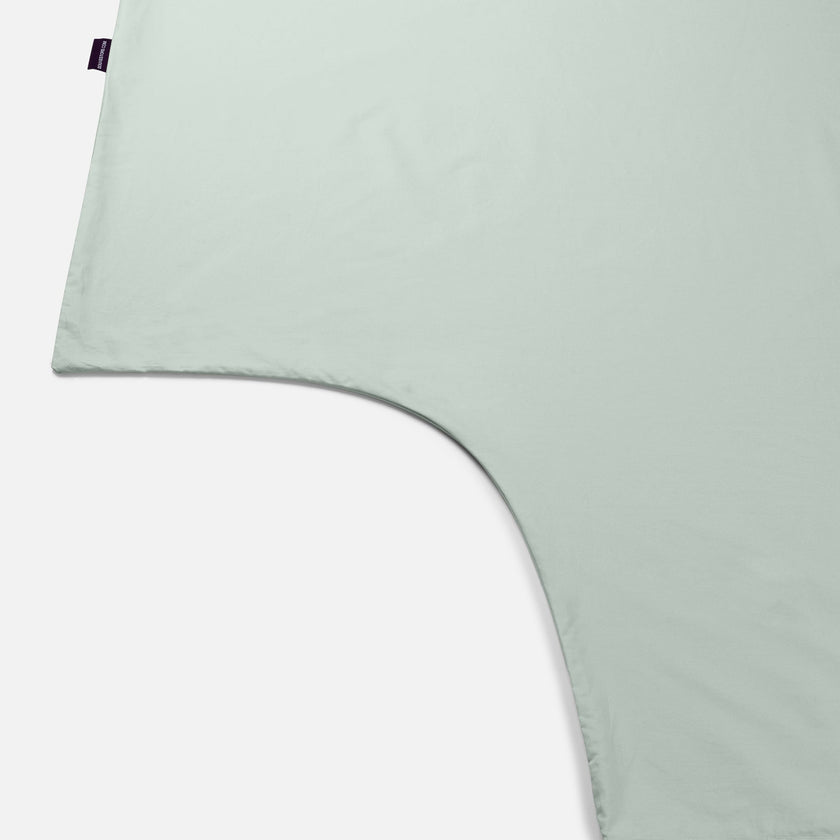 Kinderbettbezug ägyptische Baumwolle Perkal 400TC Pastel Green - Petit Hôtel