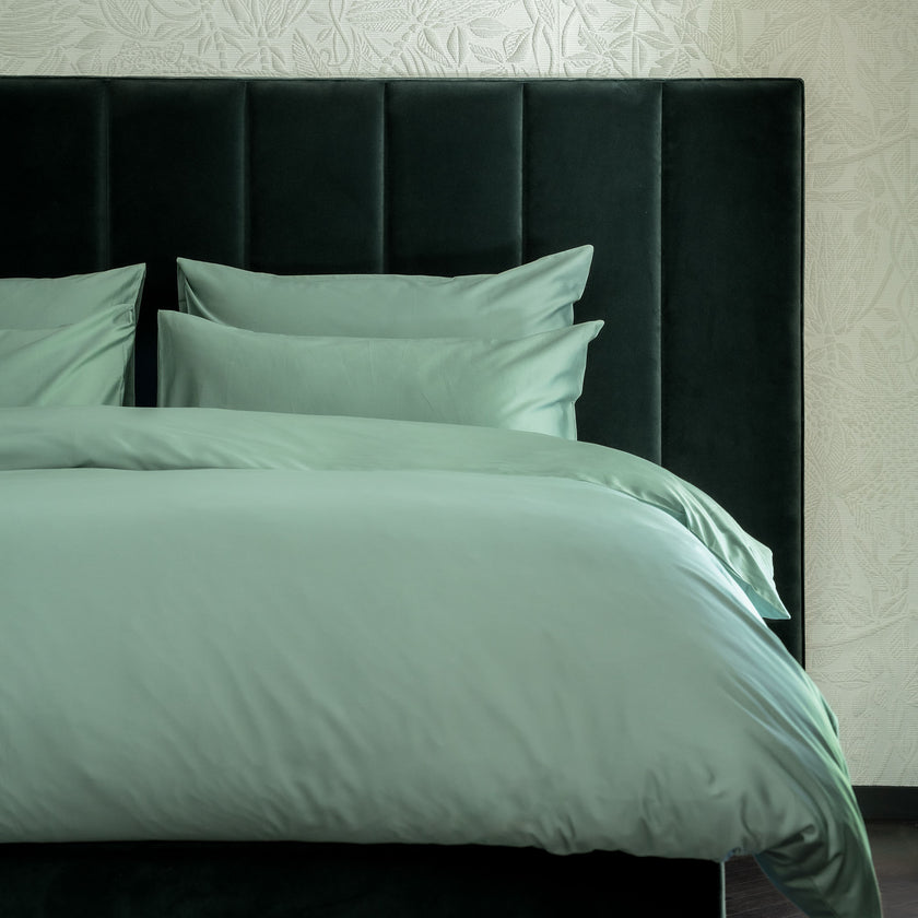 Bettbezug-Set ägyptische Baumwolle Satin 400TC | Sage Green
