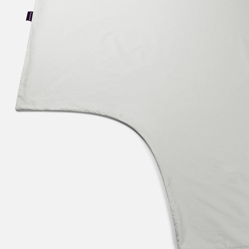 Kinderbettbezug ägyptische Baumwolle Perkal 400TC Silver Grey - Petit Hôtel