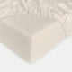 Spannbettlaken ägyptische Baumwolle Perkal 400TC | Chalk White