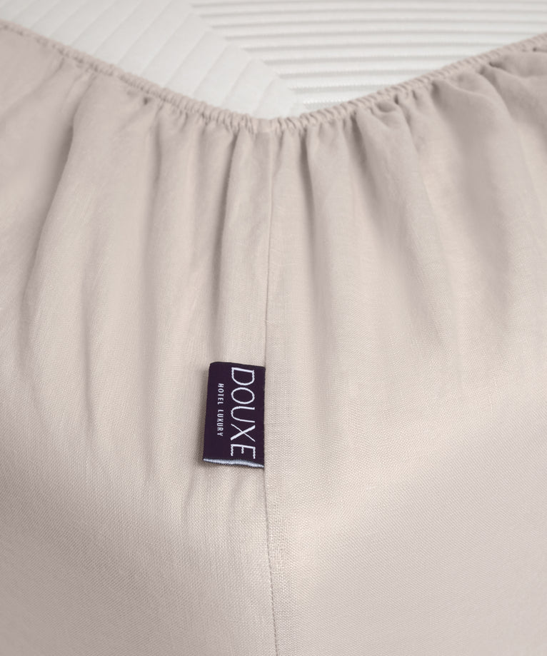 Spannbettlaken 100% gewaschenes Leinen | Oat