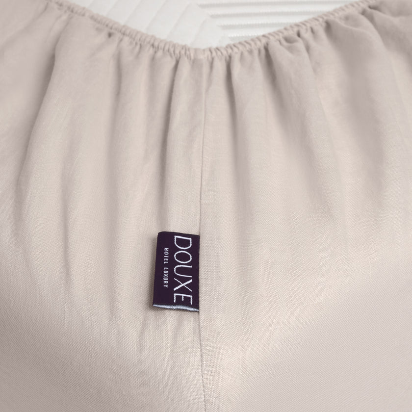 Spannbettlaken 100% gewaschenes Leinen | Oat