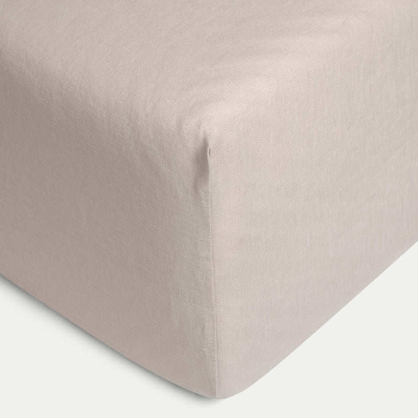 Spannbettlaken 100% gewaschenes Leinen | Oat