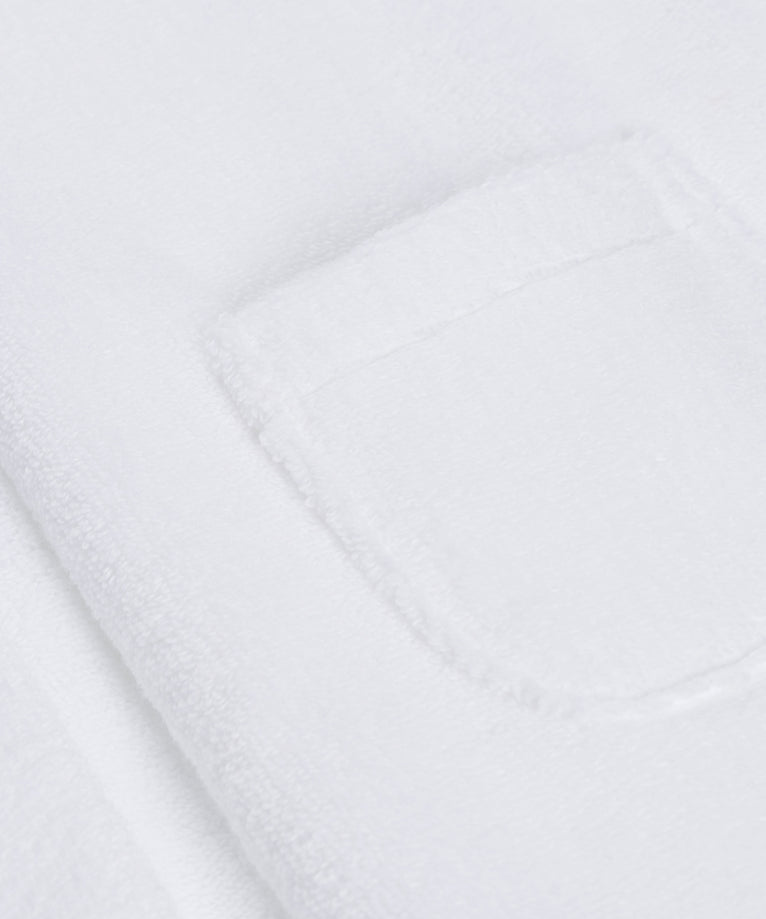 Kinderbademantel Zero-Twist-Baumwolle mit Bestickung | Weiß