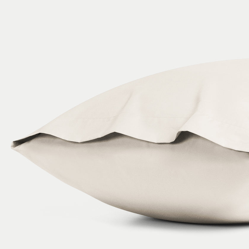 Kinder-Kissenbezug ägyptische Baumwolle 400TC Perkal Chalk White - Petit Hôtel