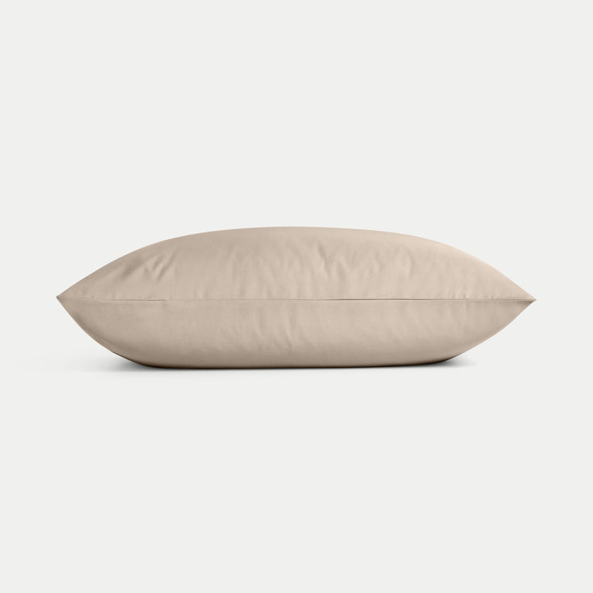Set von 2 Kissenbezügen ägyptische Baumwolle 400TC Satin | Champagner