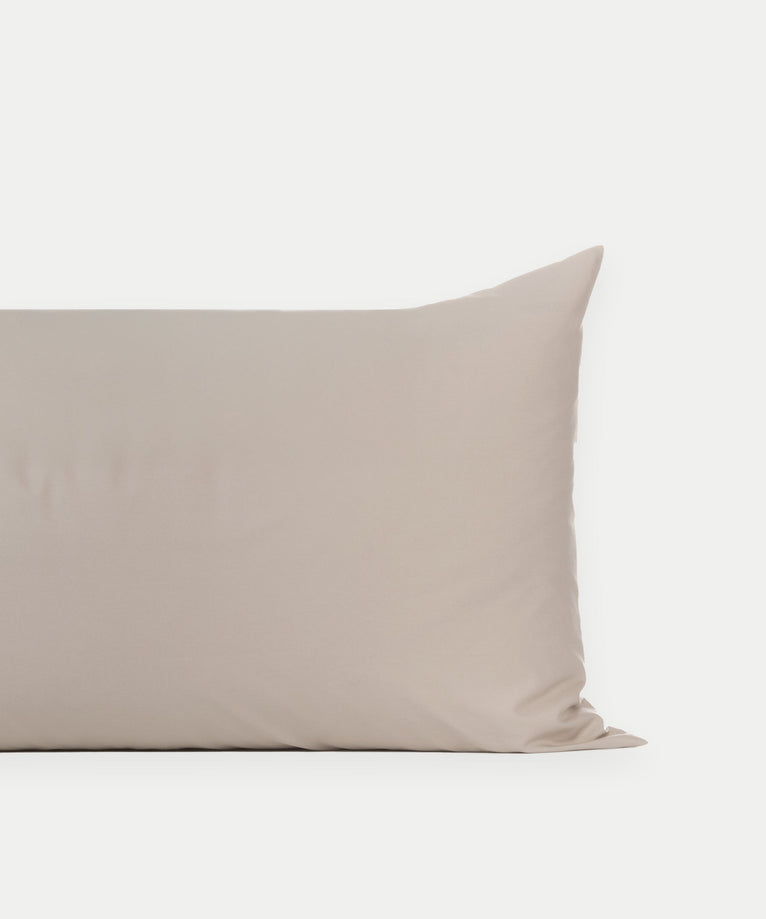 Set von 2 Kissenbezügen ägyptische Baumwolle Perkal 400TC | Latte