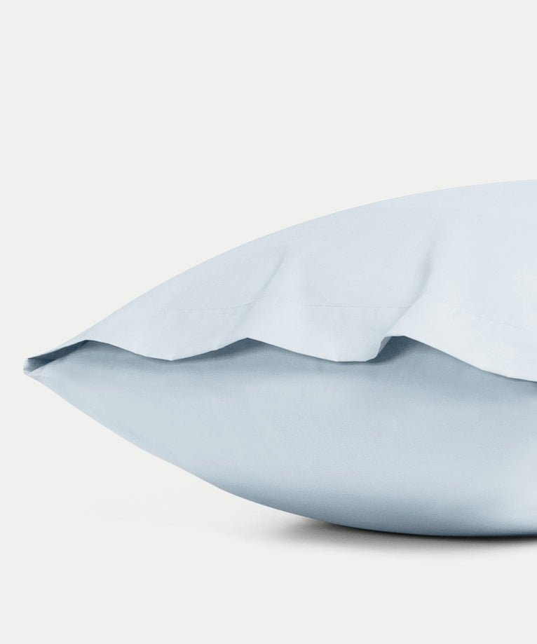Kinderkissenbezug ägyptische Baumwolle 400TC Perkal Pastel Blue - Petit Hôtel