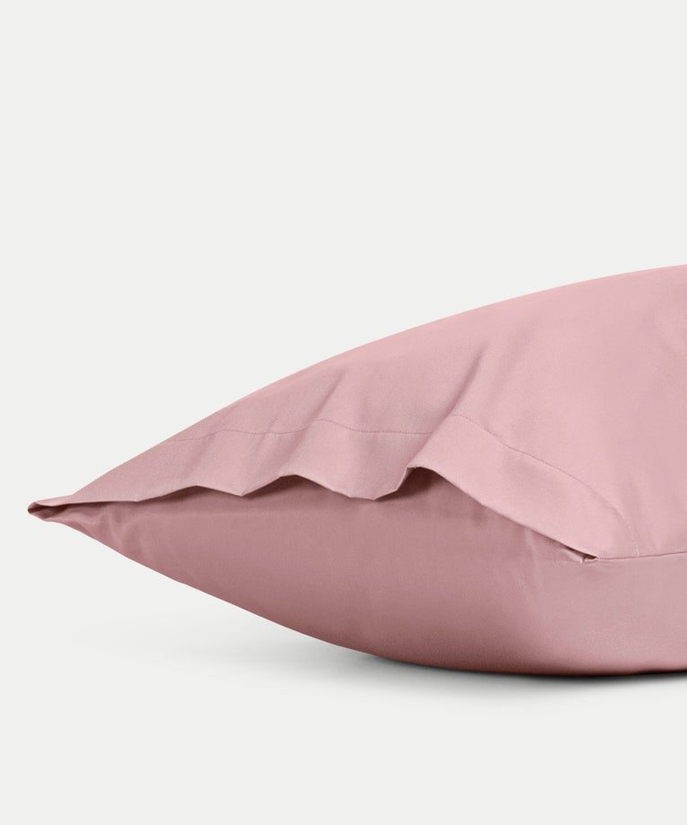 Kinder-Kissenbezug ägyptische Baumwolle 400TC Satin blush pink - Petit Hôtel