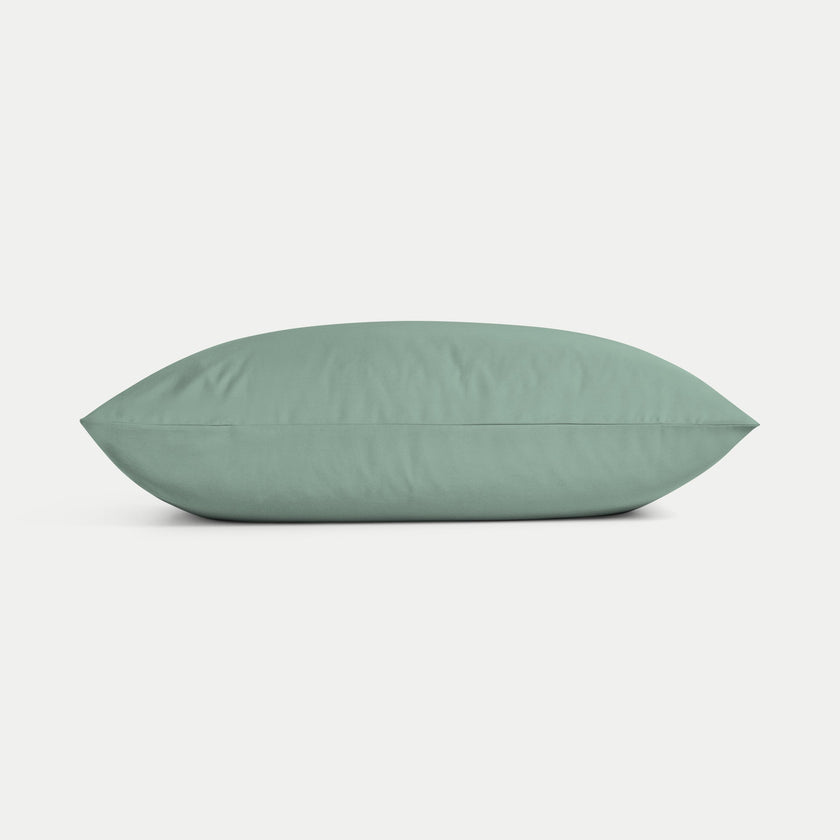 Kinderkissenbezug ägyptische Baumwolle 400TC Satin Salbeigrün - Petit Hôtel