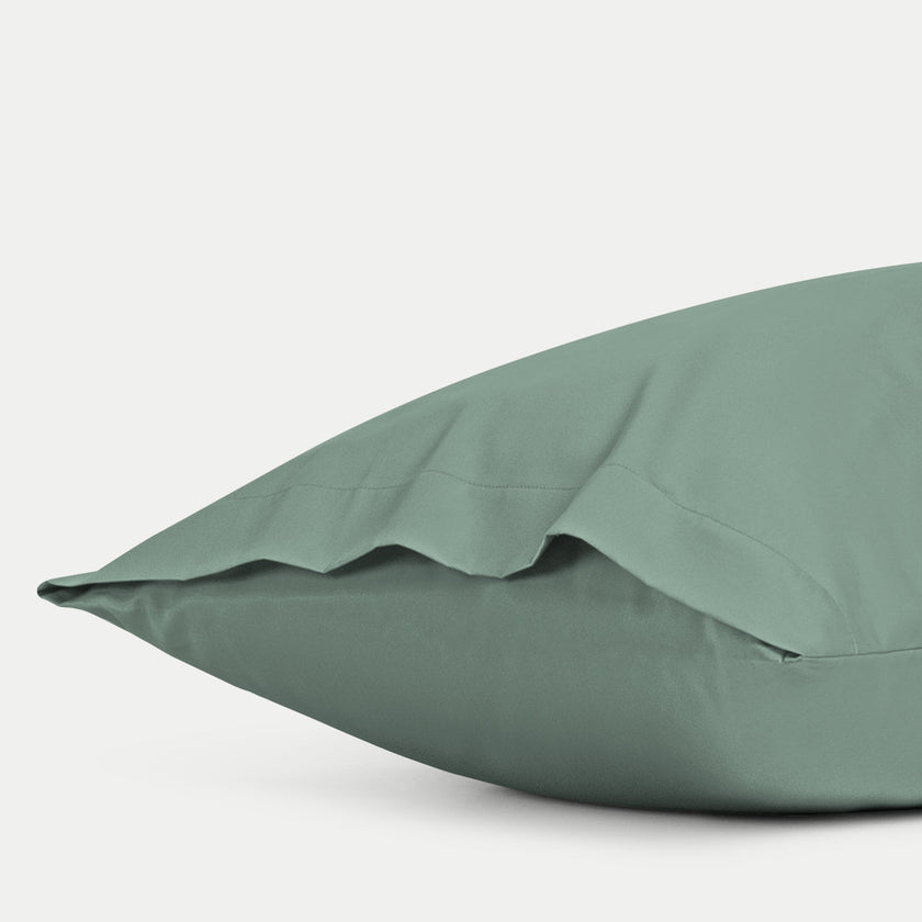 Set von 2 Kissenbezügen ägyptische Baumwolle 400TC Satin | Sage green