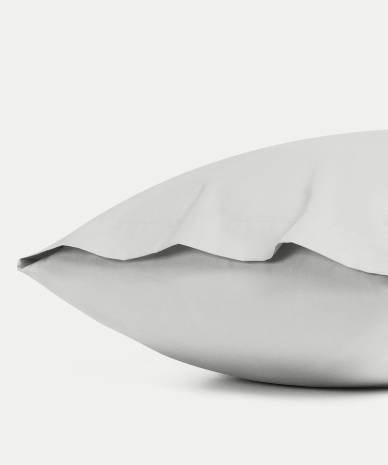 Kinder-Kissenbezug ägyptische Baumwolle 400TC Perkal Silver Grey - Petit Hôtel