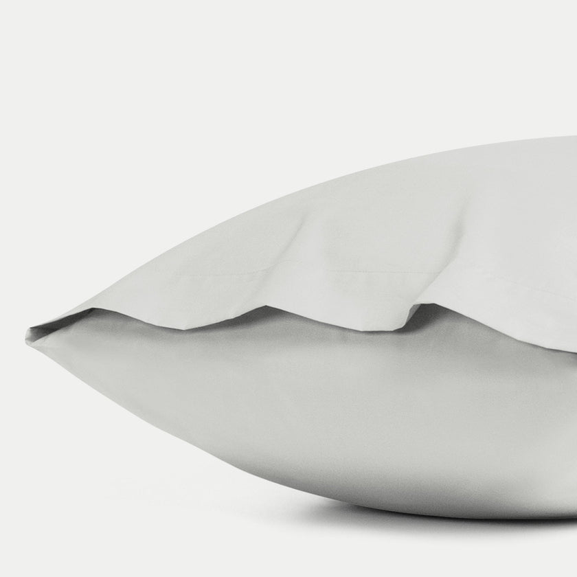 Kinder-Kissenbezug ägyptische Baumwolle 400TC Perkal Silver Grey - Petit Hôtel