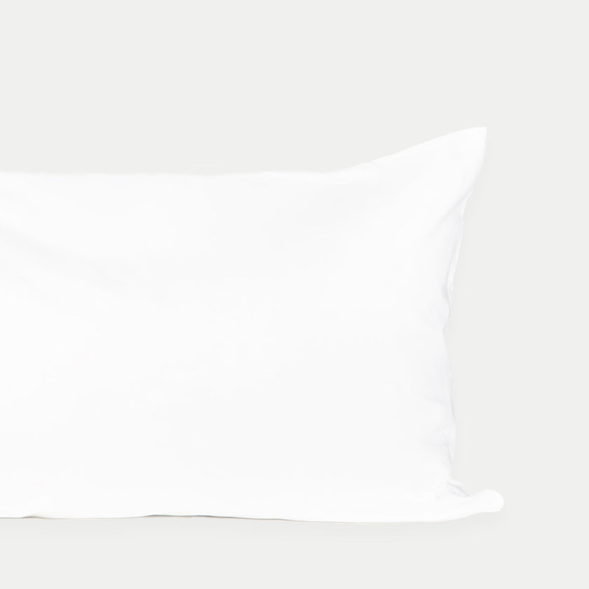 2er-Set Kissenbezüge ägyptische Baumwolle 400TC Satin | Weiß