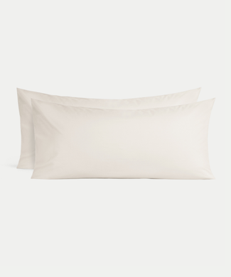 2er-Set Kissenbezüge ägyptische Baumwolle Perkal 400TC | Chalk White 2er-Set Kissenbezüge ägyptische Baumwolle Perkal 400TC | Chalk White