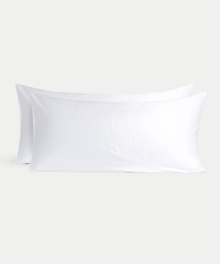 2er-Set Kissenbezüge Hotel Okura ägyptische Baumwolle 600TC Satin | Weiß