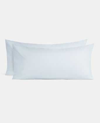 2er-Set Kissenbezüge ägyptische Baumwolle 400TC Perkal | Pastel Blue 2er-Set Kissenbezüge ägyptische Baumwolle 400TC Perkal | Pastel Blue