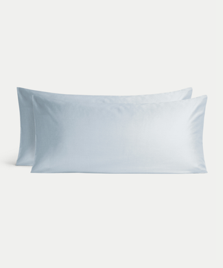 Set von 2 Kissenbezügen ägyptische Baumwolle 400TC Satin | Pastel Blue Set von 2 Kissenbezügen ägyptische Baumwolle 400TC Satin | Pastel Blue