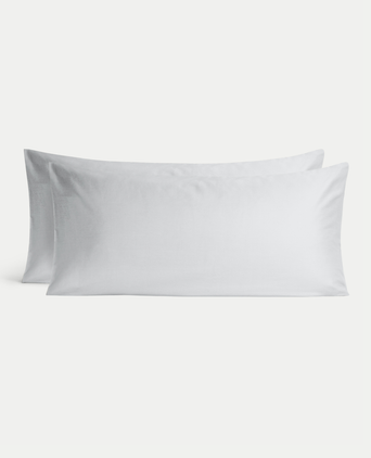 2er-Set Kissenbezüge ägyptische Baumwolle 400TC Satin | Silbergrau 2er-Set Kissenbezüge ägyptische Baumwolle 400TC Satin | Silbergrau