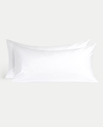 2er-Set Kissenbezüge ägyptische Baumwolle 400TC Satin | Weiß 2er-Set Kissenbezüge ägyptische Baumwolle 400TC Satin | Weiß