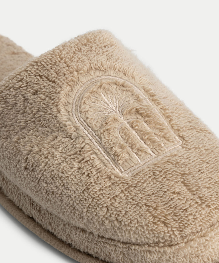 Bademantel und Hausschuhe Geschenkset | Latte