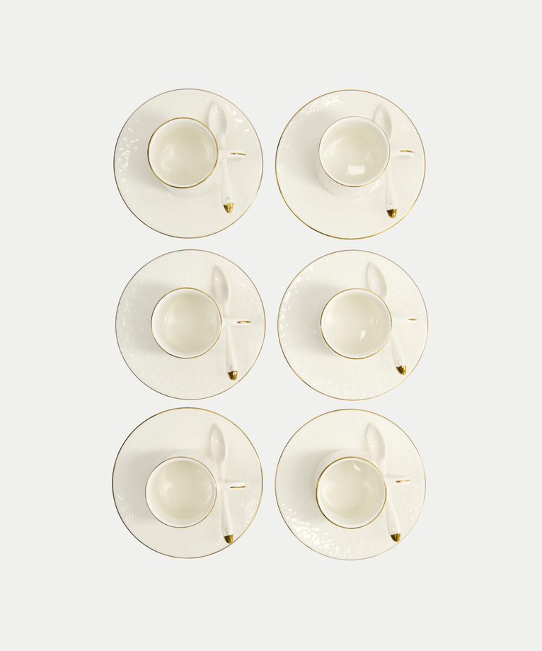 18-teiliges Tokyo Design Studio Espressoset – Nippon White Gold Rim