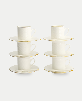 18-teiliges Tokyo Design Studio Espressoset – Nippon White Gold Rim 18-teiliges Tokyo Design Studio Espressoset – Nippon White Gold Rim